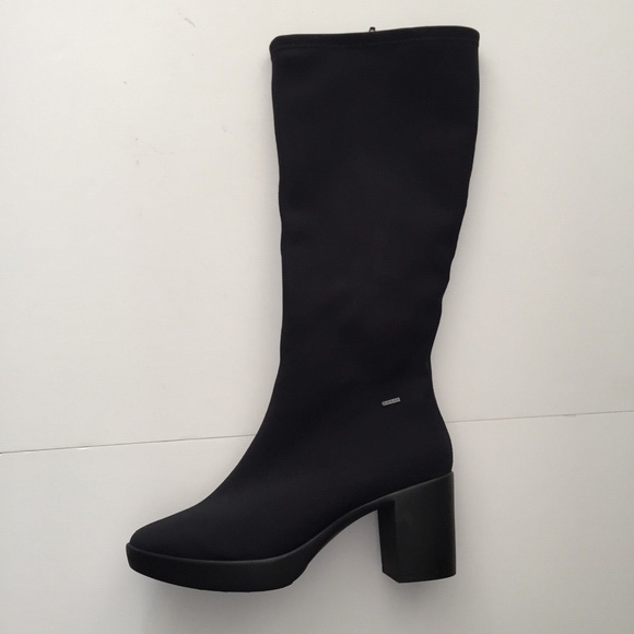 Hogl Women's Gore-Tex Winter Boots High Heel Knee High Round Toe Side Zip 10 - Picture 2 of 16